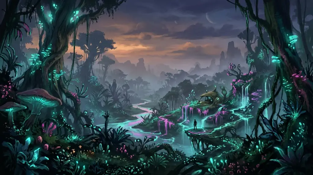 Alien jungle concept art