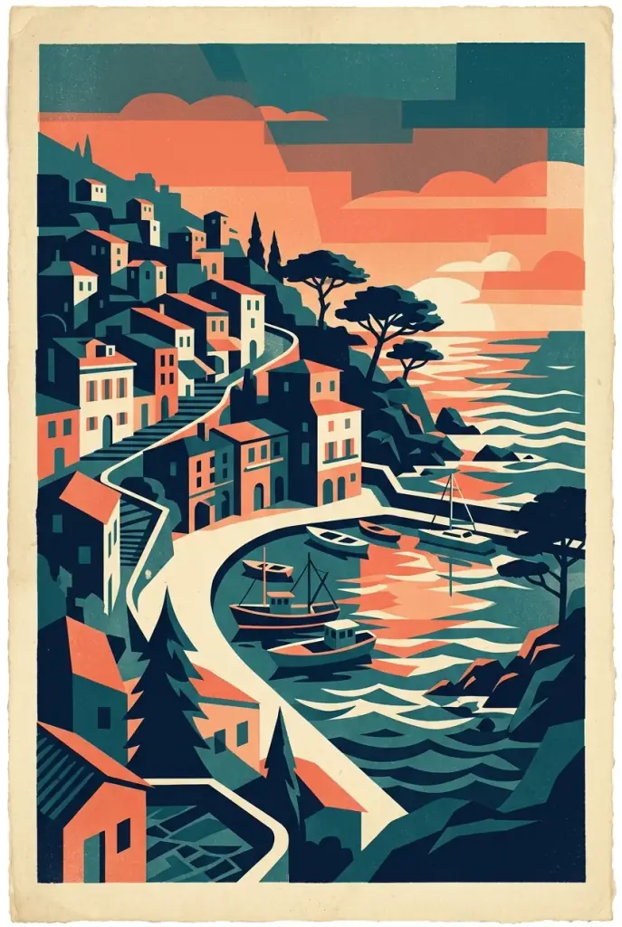 Retro travel poster