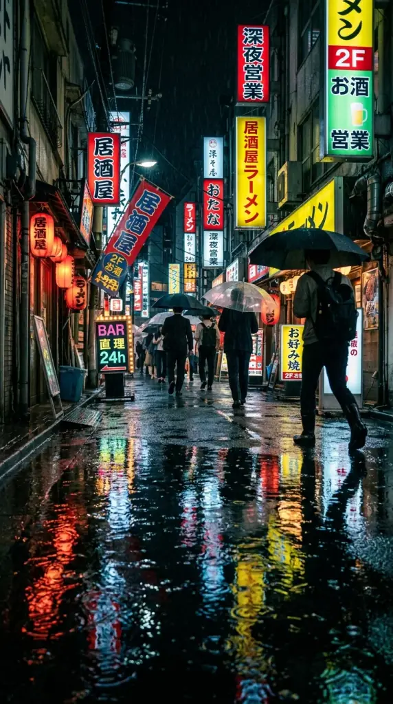 Rainy Tokyo neon